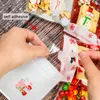 Emballage cadeau 100pcs Emballage de biscuits de Noël Sacs en plastique auto-adhésifs Cadeaux pour biscuits Anniversaire Gâteau de bonbons Package1