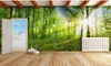 Bakgrund för väggar 3d bakgrundsbilder för vardagsrum fantasi skog bakgrundsbilder naturliga landskap TV bakgrundsvägg