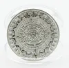 Collezione di monete commemorative di souvenir del calendario maya azteco placcato in argento