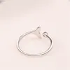Anello in argento sterling 925 con coda di pesce, gioielli di moda, simpatici anelli con coda di sirena in cristallo, anello antico per donna