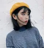 Stile all'ingrosso 2018 berretto di colore abbinato autunno / inverno cappello caldo di lana tutto al femminile cappello di zucca pittore studentessa di tendenza moda