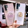 Mobile phone shell suitable for mate30pro mobile phone shell p30 rhinestone bracket mate30 anti-fall mate20 pro silicone 20