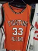 Kenny Savaşı # 33 Illinois Mücadele Illini Koleji Turuncu Retro Basketbol Jersey Erkek Dikişli Özel Herhangi sayıda Ad Adseys