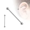 Titanio Acero inoxidable Industrial Barbell Rail Tornillo Pendiente Studs Ear Ring A prueba de alergias Piercing Stud Pendientes Joyería Regalos para hombres Mujeres al por mayor