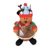 Candy Storage Basket Xmas Decor Santa Claus Elk Snowman Storage Basket Gift Christmas Decoration for Home Party DIY Supply