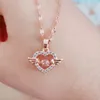 36 Designs Necklaces Women New Brand Heart Crown Key Lock Animal Pendant Choker Chain Girls Fashion Rhinestone Titanium Steel Jewelry Gifts