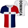 DOMINICA t-shirt logotyp gratis anpassat namn nummer dma t-shirt nation flagga spanska Dominikanska Dominikanska republiken tryck foto kläder