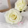 Ny 9cm artificiell ros blomma huvuden silke dekorativa blomma party dekoration bröllop vägg blomma bukett vita konstgjorda rosor buketter