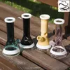 Vattenrör Hookahs Glas Bong 18mm Kvinna Free Down Stem Oil Dab Rig Svart Rosa Färg Heady Bongs Perc Bubbler 955