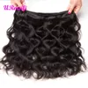Indian Virgin Hair Body Wave 34 Bunds With Frontal 10a Raw Virgin Indian Hair to Ear Lace Frontal Stängning med Bundles8290034551937