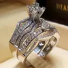 Hot Wedding Couple Rings 3A rhinestone Fashion silver rings mixed different styles fashion European and American jewelry Free DHL