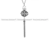 Fashion-armony Essential Oil Diffuser Locket 3 Colors Crystal Pendant Tassel Necklace With Stainless Steel Chain Va -215 Christmas Gift