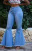 Donne Jeans a zampa pantaloni sexy sottile casuale Vintage Bootcut gamba larga jeans svasati Office Lady di Bell Bottoms denim pantaloni LJJA2583