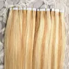 Machine Made Remy Tape In Human Hair Extensions 10 to 26 inch 80pcs 200g Silky Straight PU Hairpieces Seamless Skin Weft
