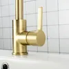 نحى الذهب النحاس حمام حوض صنبور معالجة واحدة واحدة هول الخيالة الساخن المياه الباردة خلاط صنبور