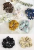 Women Girls Rose floral Color Cloth Elastic Ring Hair Ties Accessories Ponytail Holder Hairbands Rubber Band Scrunchies 8 color B11