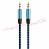 Car Audio AUX Extention Cable Nylon Braided 3ft 1M wired Auxiliary Stereo Jack 3.5mm Male Lead for smart phone