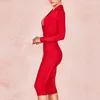 Neue Tiefem V-ausschnitt Frauen Verband Kleid Volle Hülsen Promi, Figurbetontes Kleid Sexy Club Vestidos Abend Party Dresses331T