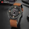 Curren Men's Watches Top Brand Luxury Fashion Business Date Quartz Wristwatch High Quality Leather Strap Clock Montre Homme