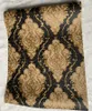 Luxury High Grade Black Gold Embossed Texture Metallic 3D Damask Bakgrund För Vägg Roll Tvättbara Vinyl PVC Väggpapper