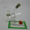 hookahs 14mm Female Mini Glass Bong Water Pipes Pyrex Thick Recycler Rig for Smoking oil bubbler