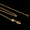 16 18 Inch Link Chain Necklace for Women 1mm 925 Stamped Jewelry Platinum White Gold Rose Gold Mens Choker Necklace DIY Making Accessories