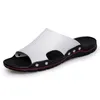 38-48 ko split läder tofflor män strand flip flops mjuka gummi mens tofflor utomhus mens skor casual sandaler män glider pantofole uomo