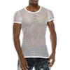 Men039S Mesh Seethrough Fishnet T Shirt 2018 Fashion Sexy Short Sleeve Nightclub Wear Tshirt Men Party Party Streetwear Top158357265102