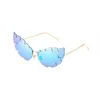 Groothandel-vintage vrouwen mannen bladeren zonnebril vrouwen luxe onregelmatige metalen zonnebril retro dames sunglass uv400 eyewear oculos bril