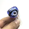 Bongo de vidro Bongo com 14mm 18mm macho jóia azul balde olho preto gotejamento branco espessura profunda tigelas para tubos de água de fumo