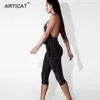 Articat Deep V Neck Backless Bandage Jumpsuit Women Rompers Sexy Off Shoulder Bodycon Bodysuits Calflength Pants Party Overalls j9116264