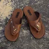 vente chaude tongs en cuir marque de créateur sandales tongs plage pantoufles décontractées adolescents tongs chaussures de plage pour chaussures de créateurs pour hommes