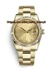 18 Stijl Hoge Kwaliteit Horloge Unisex 36mm Dag-Date 118206 President 18K Gold Beze Azië 2813 Beweging Mechanische Automatische Mens Woman Horloges