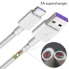 3ft 6ft Super Fast Charging USB-C Kabel OD 4.0mm Type C-kabel voor MacBook Samsung S10 Ondersteuning Huawei P30 5A Big Current