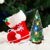 15 سنتيمتر مصغرة شجرة عيد الميلاد مع أضواء led زينة الجدول الجدول الديكور هدية عيد الميلاد أدى أضواء مصغرة شجرة عيد الميلاد