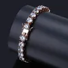 Luxury Grade Quality 18K Gold Plated Tennis Bracelets Fashion Men Women 6mm Zircon Hip Hop Bracelets Jewelry1629147