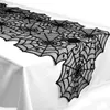 Black lace aranha web tablecloth halloween toalha de mesa casa decoração lareira lenço cachecol tablecloth capa festa decoração bh2408 tqq
