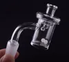 Clou de banger à quartz sans dôme à fond épais de 5 mm, joint de 10 mm, 14 mm, 18 mm avec capuchon de carburateur UFO et perle Terp pour bang en verre