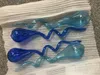 Prächtiger handgefertigter Kronleuchter aus geblasenem Glas mit blauem Schirm, große, moderne LED-Glas-Kronleuchter für Zuhause, Party, Dekoration