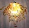 Lampade Pendenti decorativi per la casa/matrimonio Illuminazione Lampade a sospensione colorate Lampadine a LED a forma di fiore Lampadari in vetro di Murano soffiato a mano