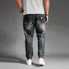 찢어진 청바지 남성용 블루 블랙 데님 망 Jean Homme Harem Hip Hop Plus 크기 바지 44 46 48 Mens Uomo Fashions Jogger 바지