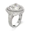 Big Bling Zircon Каменные кольца для Женщин Вовлечение Свадьба 925 Стерлинговые Серебряные Кольца 2019 Новый