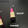 KUGUYS bijoux acrylique Hyperbole longues boucles d'oreilles pour femmes Pendientes HipHop rouge à lèvres goutte boucle d'oreille femme Brincos9221697