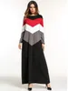 Casual Muslim Abaya Stripe Maxi Dress Kimono Long Robe Gowns Loose Style Plus Size Jubah Ramadan Middle East Islamic Clothing