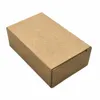 50pcs 4x2x6.5cm carré noir brun papier kraft pliable boîte d'emballage carton cadeau boîte d'emballage chocolat petit artisanat boîte d'emballage pour le stockage