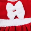 New children039s Pajamas Christmas suit girls with hat Christmas dress red8767012