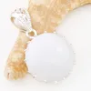 10pcs luckyshine white moonstone 펜던트 보석 실버 빈티지 유럽 여성을위한 인기있는 펜던트 목걸이 쥬얼리