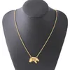 Hübsche Halskette mit gravierten Tieranhängern, Halsketten, Muttertagsgeschenk für Mama, modischer, wunderschöner Schmuck aus vergoldetem Silber und Gold