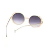 2019 luxe rond femmes lunettes de soleil perle décoration mode lunettes de soleil dames dégradé clair nuances uv400 occhiali da sole