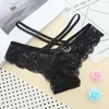 Sexy Lace Briefs Criss Cross Bandage Panties Low Rise See Through Underwear G String Thong Lingerie Sexy Women Clothing